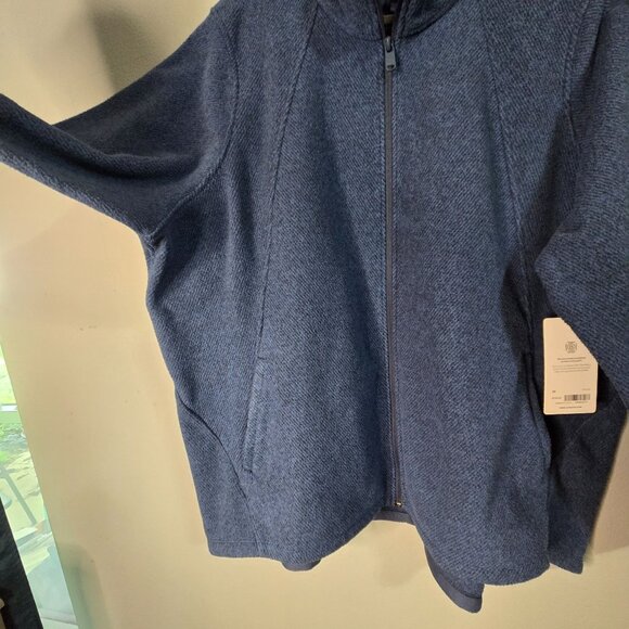 Athleta Women's 3X Stroll Fleece Full-Zip Jacket Chrome Blue Athletic soft Fall - Picture 7 of 11